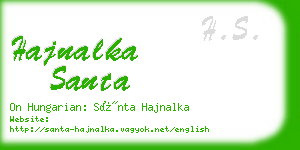 hajnalka santa business card